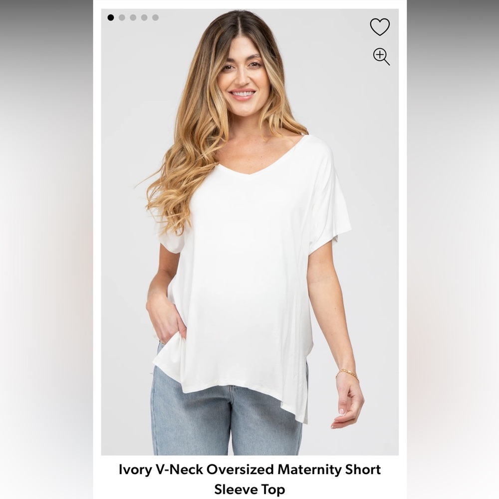 NWOT Maternity Ivory Shirt